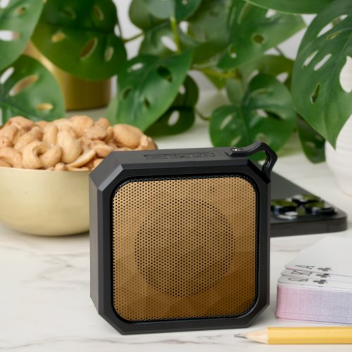 Brown cool geometric mesh pattern bluetooth speaker