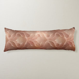 Brown copper inspired gradient modern luxury body pillow