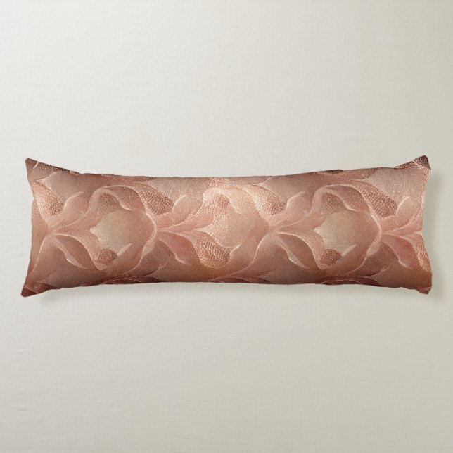 Brown copper inspired gradient modern luxury  body pillow (Front)
