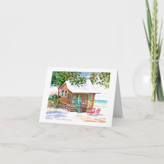 Brown Cottage Ft. Myers Beach  Thank You Card (Front)