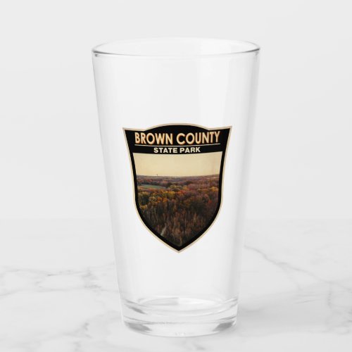 Brown County State Park Indiana Badge Glass