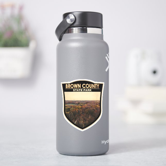 Brown County State Park Indiana Badge Sticker (HydroFlask)