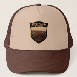 Brown County State Park Indiana Badge Trucker Hat
