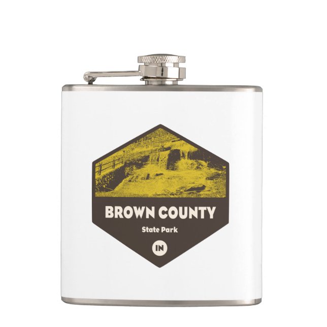 Brown County State Park Indiana Flask (Front)