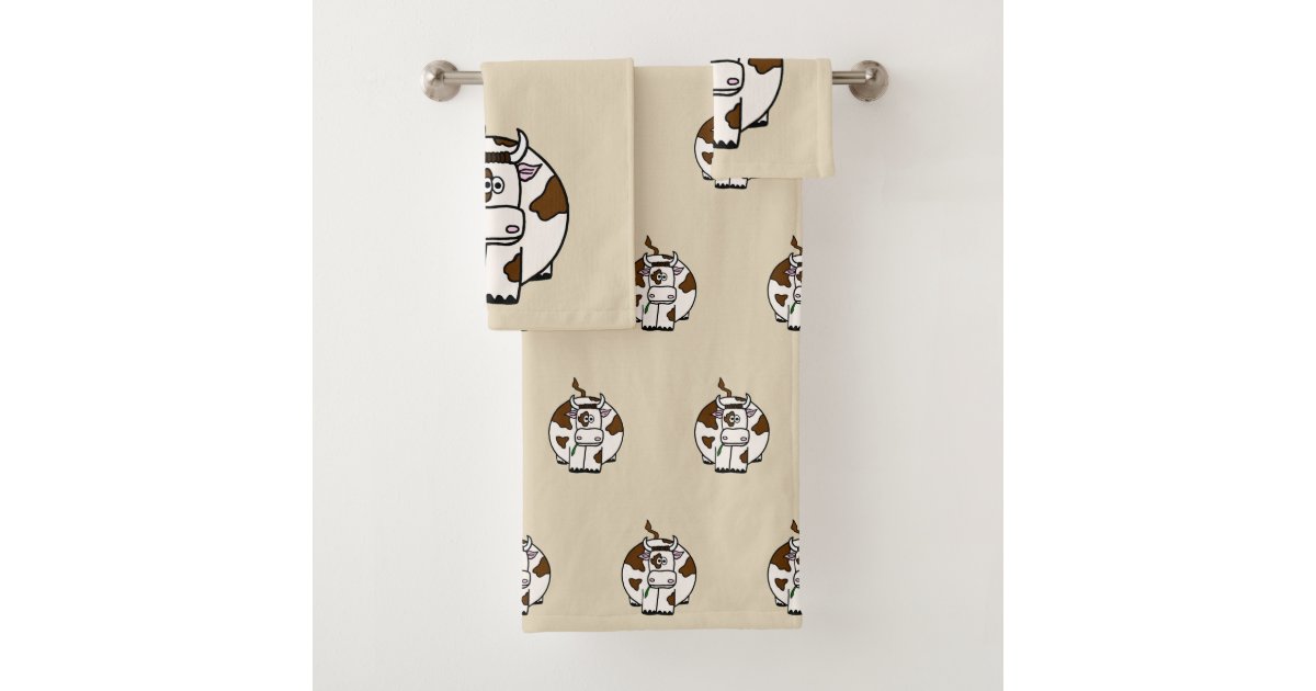 Brown Cow Bath Towel Set Zazzle