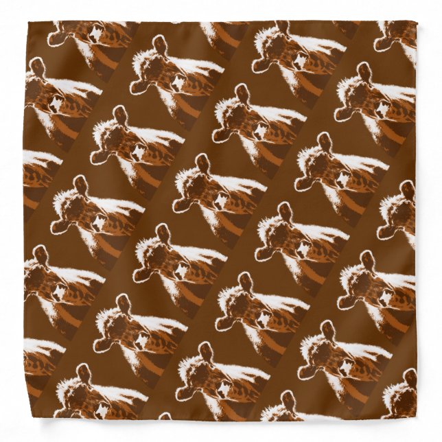 Brown Cow Farm Animal Bandana (Front)