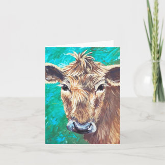 Brown Cow Folded Card