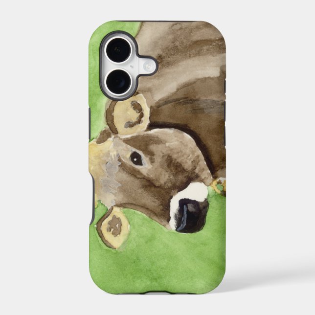 Brown Cow Iphone Case (Back)
