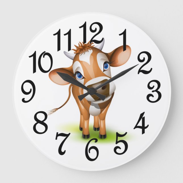 Brown Cow Large Clock (Front)