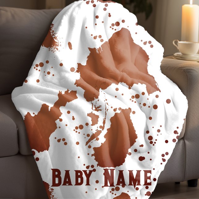 Brown Cow Print Baby Blanket (Creator Uploaded)