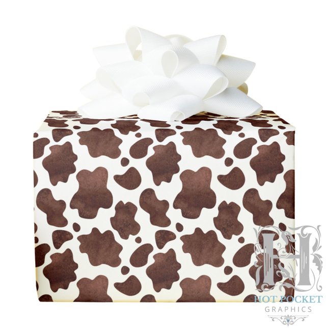 Brown Cow Print Gift Wrapping Paper (Creator Uploaded)