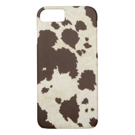 Brown Cow Print Iphone 7 Case