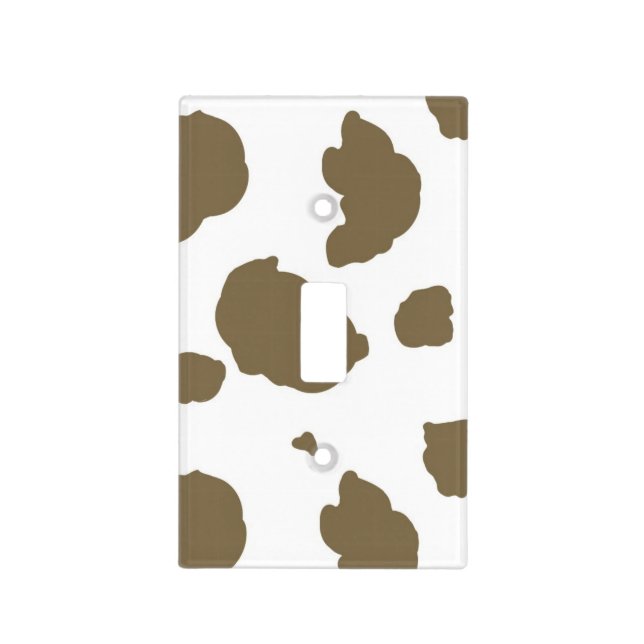 Brown Cow Print Light Switch Cover (Front)