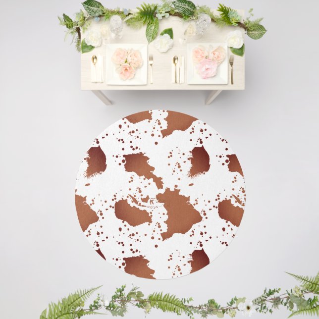 Brown Cow Print Outdoor Rug (Insitu (Wedding 2))