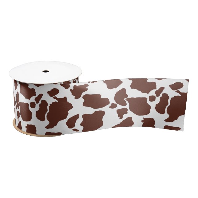Brown Cow Skin Pattern Ribbon (Spool)