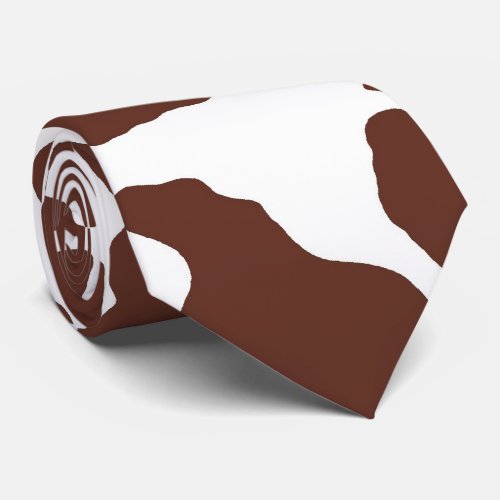 Brown Cow Skin Pattern Tie