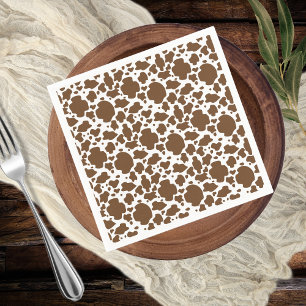 Brown Cow Spots Faux Cowhide Pattern Napkins