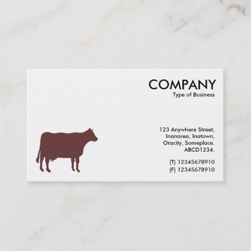 Brown Cow Symbol - White Business Cards