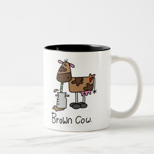 Brown Cow T_shirts and Gifts Two_Tone Coffee Mug