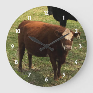 Brown Cow Wall Clock