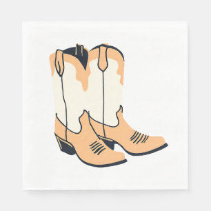 Brown Cowboy Boots Napkins