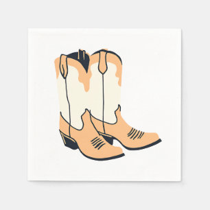 Brown Cowboy Boots Napkins