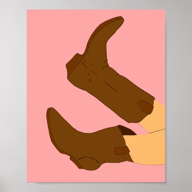 Brown Cowboy Boots  Poster (Front)