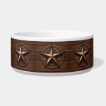 Brown Cowboy Rustic Western Country Texas Star Bowl<br><div class="desc">Brown Cowboy Rustic Western Country Texas Star pet bowl . Cowboy farmhouse accessories.</div>