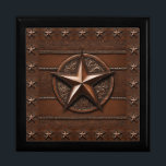 Brown Cowboy Rustic Western Country Texas Star Gift Box<br><div class="desc">Brown Cowboy Rustic Western Country Texas Star gift box . Cowboy farmhouse accessories.</div>