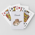 Brown Cowgirl Hat With Pink Flowers Playing Cards at Zazzle