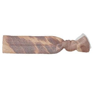 Brown Cowhide Animal Print Elastic Hair Tie