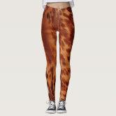 Brown Cow Print Leggings for Sale by Femme Pod