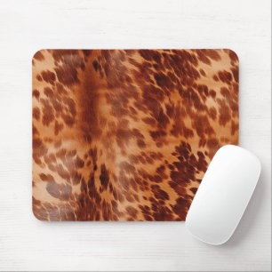 Brown Cowhide Animal Print Mouse Pad