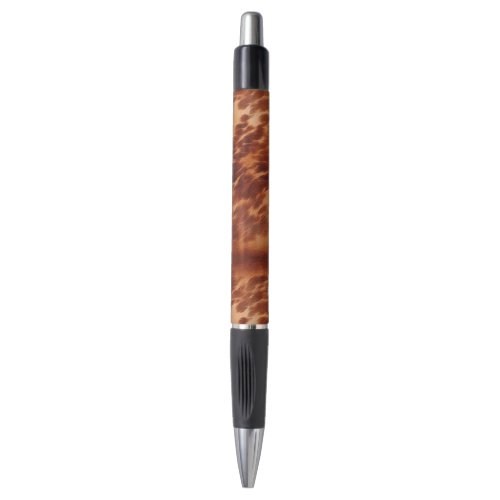 Brown Cowhide Animal Print Pen