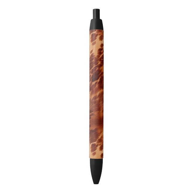 Brown Cowhide Animal Print Pen (Front Vertical)