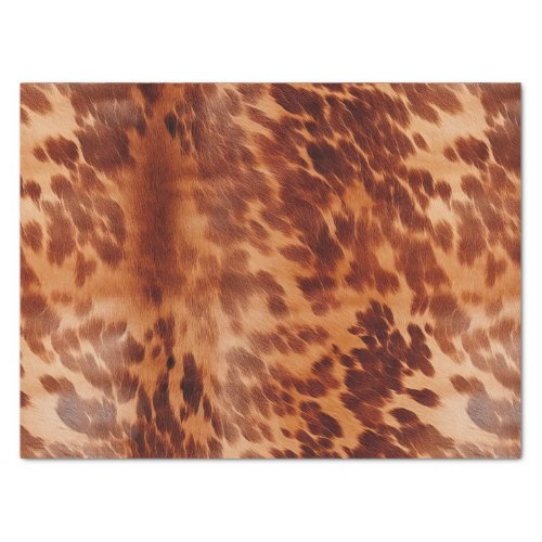 Brown Cowhide Animal Print Tissue Paper