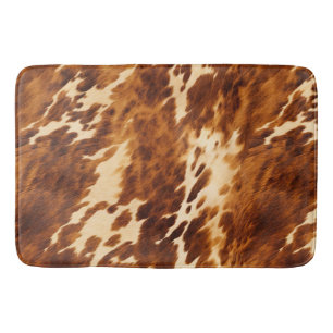Brown Cowhide Bath Mat