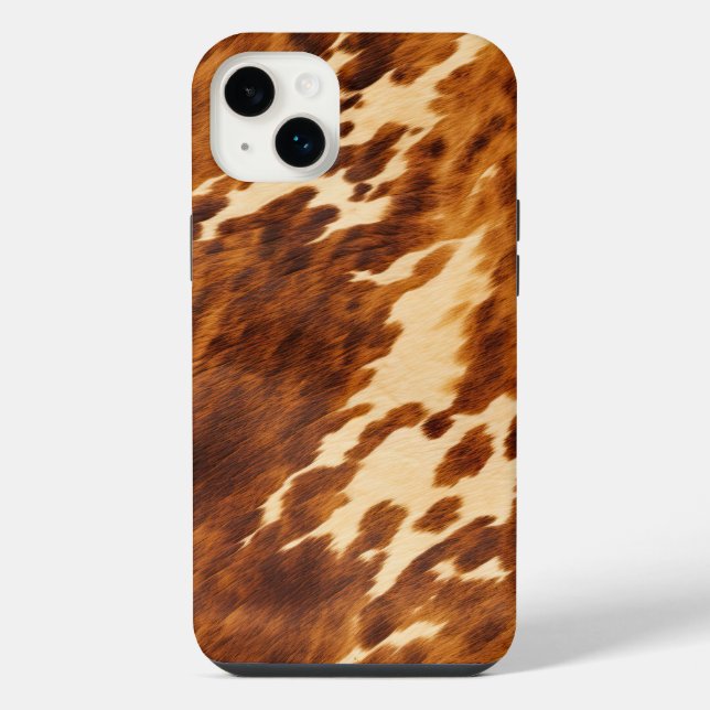 Brown Cowhide Iphone Case (Back)