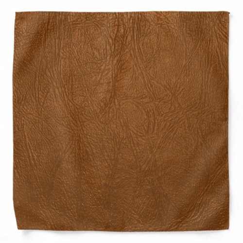 Brown Cowhide Leather Texture Look Bandana