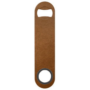 Brown Cowhide Leather Texture Look Bar Key