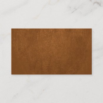 Brown Cowhide Leather Texture Look Business Card by GigaPacket at Zazzle