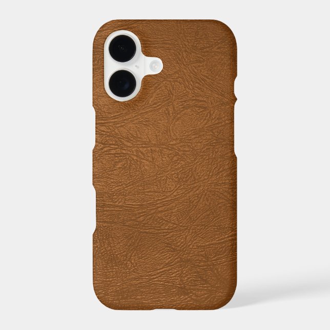 Brown Cowhide Leather Texture Look Case-Mate iPhone Case (Back)