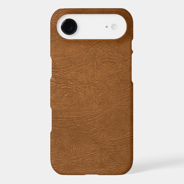 Brown Cowhide Leather Texture Look Case-Mate iPhone Case (Back)