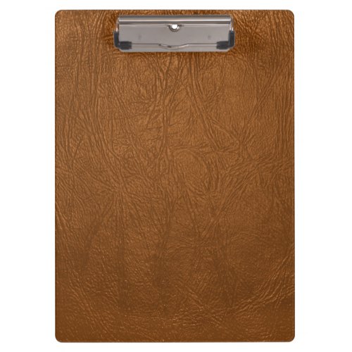 Brown Cowhide Leather Texture Look Clipboard