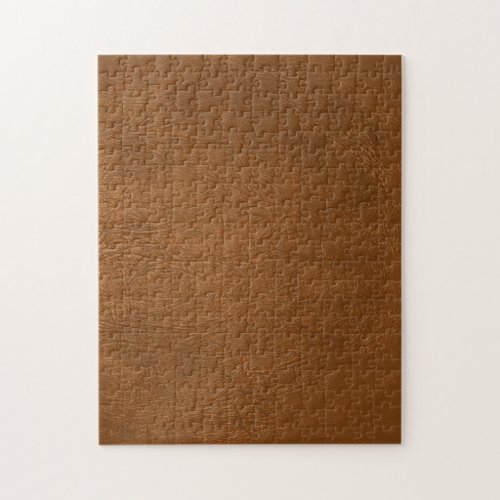 Brown Cowhide Leather Texture Look Jigsaw Puzzle