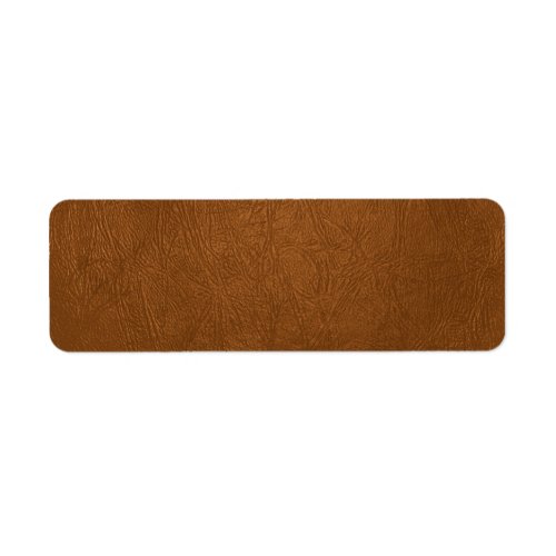 Brown Cowhide Leather Texture Look Label