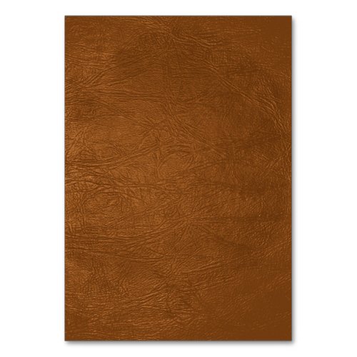 Brown Cowhide Leather Texture Look Table Number