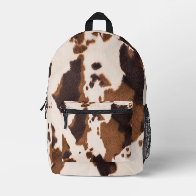 Brown Cowhide Look Backpack (Front)