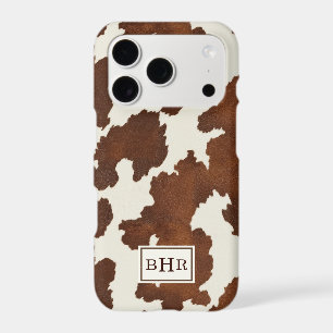 Brown Cowhide Monogrammed iPhone 17 Pro Case