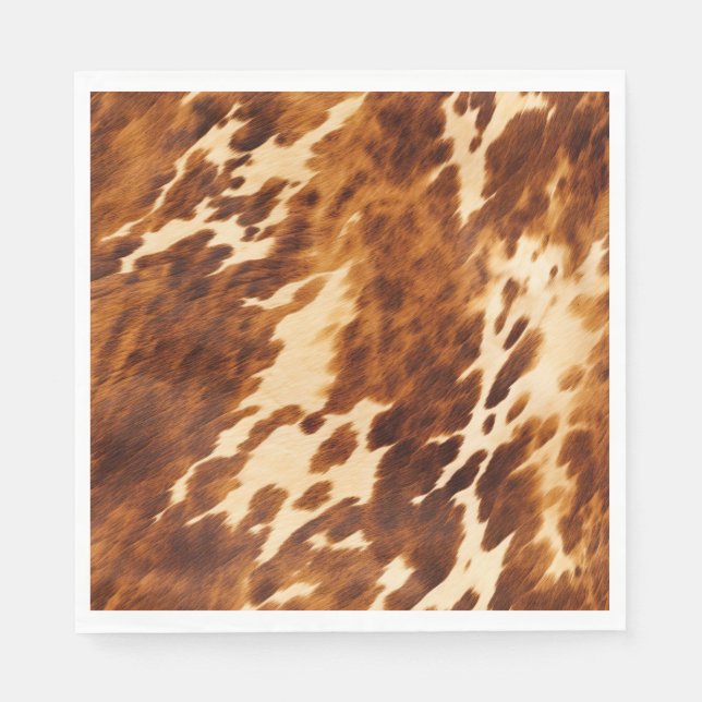 Brown Cowhide Napkins (Front)